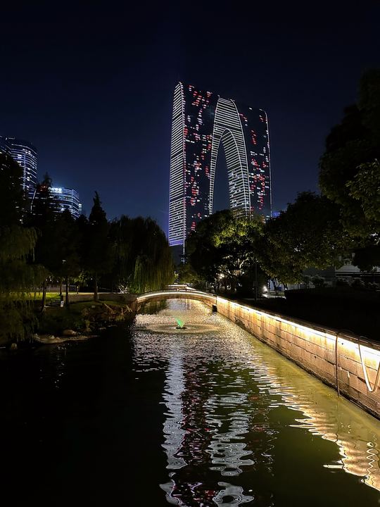 Gate of the Orient from the canal, Suzhou