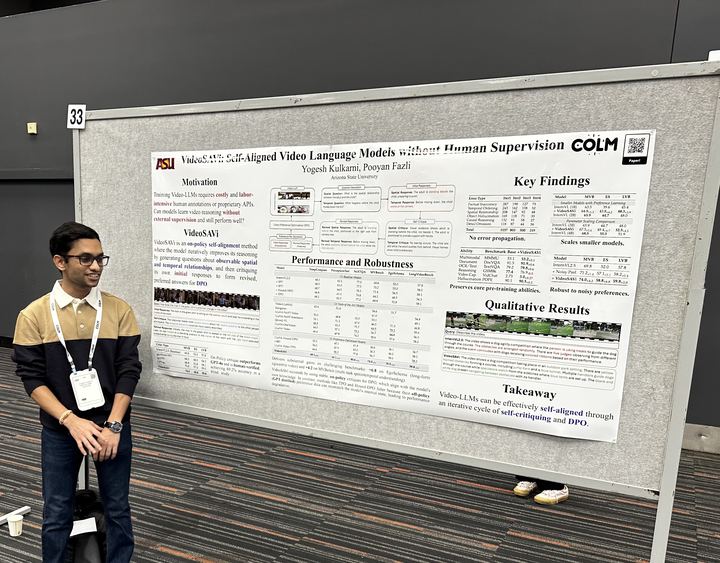 Presenting VideoSAVi at COLM 2025, Montr&eacute;al