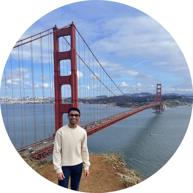 Yogesh at the Golden Gate Bridge, San Francisco